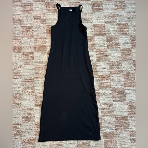 Old Navy Black Ribbed Midi Dress - Picture 1 of 2